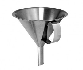 Funil em Aço Inox com Alça - 500 Ml - 14 X 11 Cm